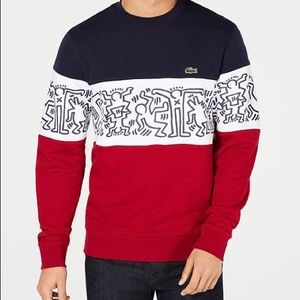 Lacoste x Keith Haring Sweatshirt Burgundy NWT